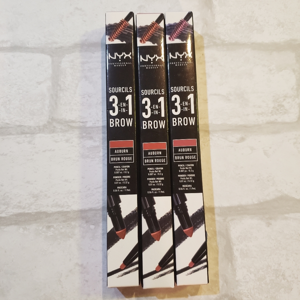 Lot of 3 NYX 3 in 1 Eyebrow Kit